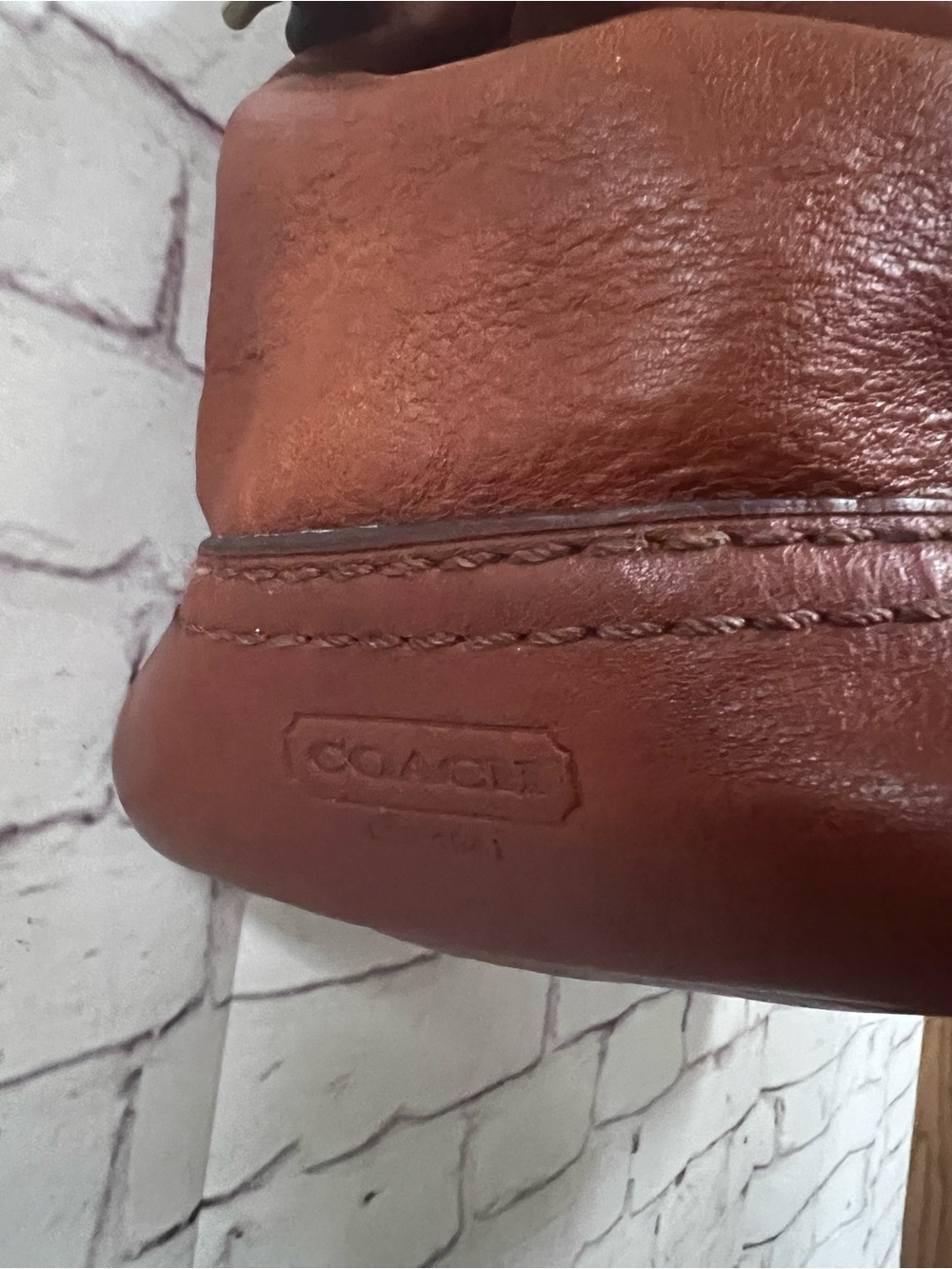 COACH Legacy 65th Anniversary Mandy Satchel Whiskey Cognac Leather Bag 11130 - Picture 3 of 16